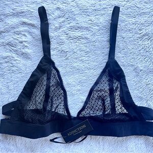 Addiction Sheer Black Triangle Bra